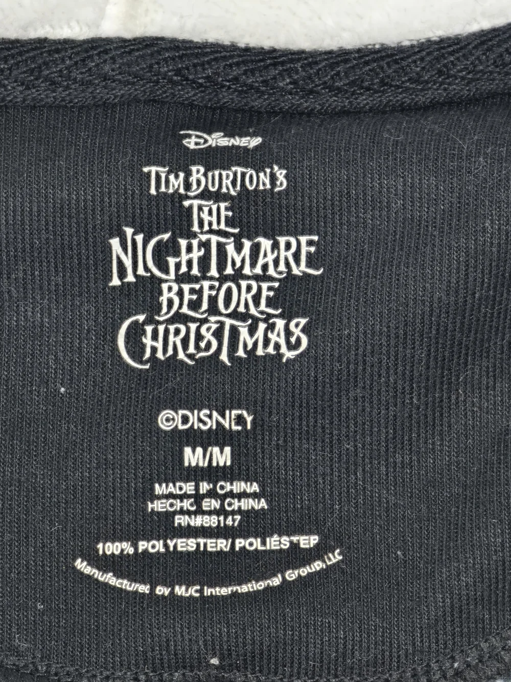 Disney The Nightmare Before Christmas Jack Skellington Hooded Onesie Medium